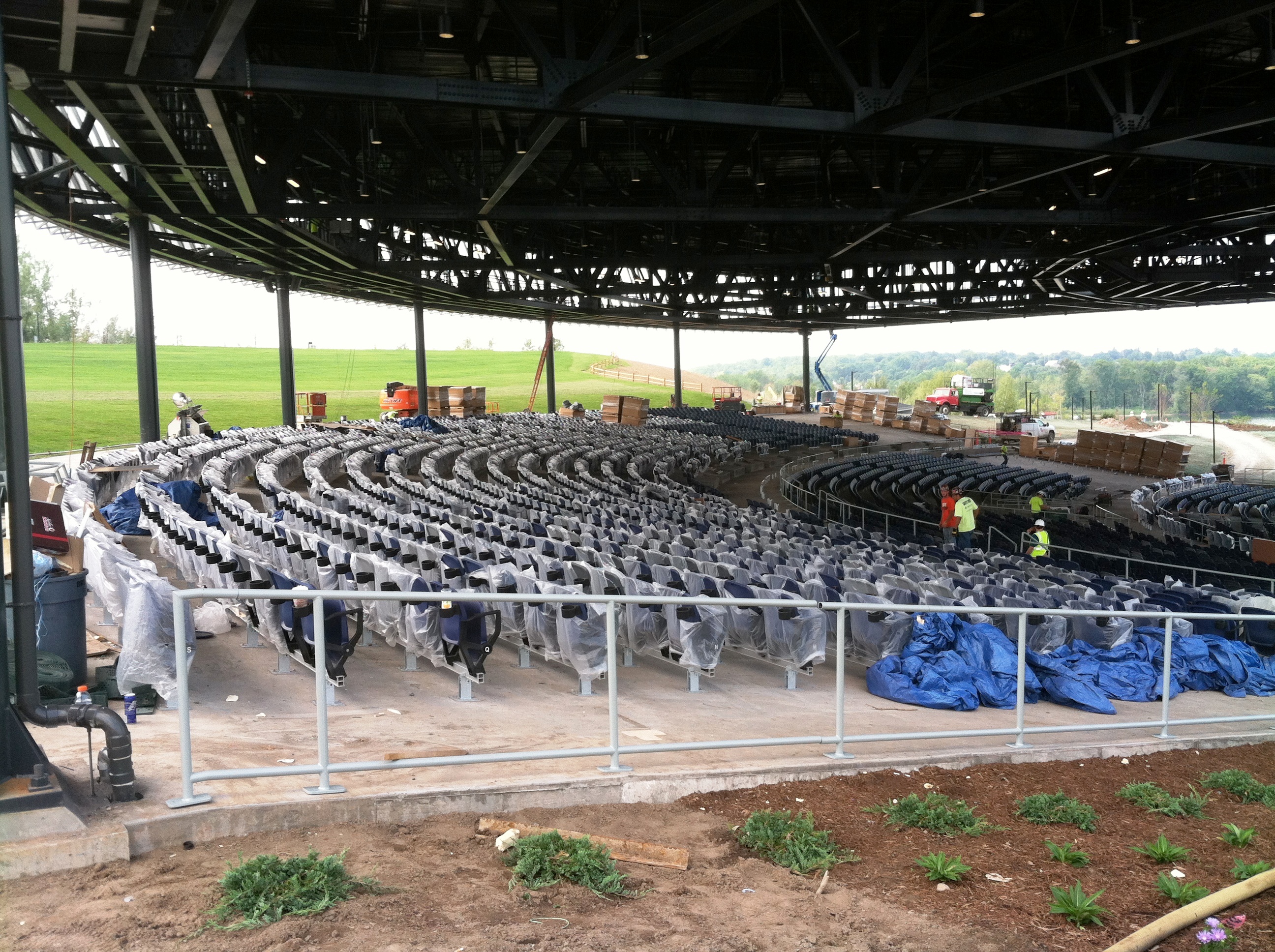 John P. Stopen Lakeview Amphitheater Project seating construction