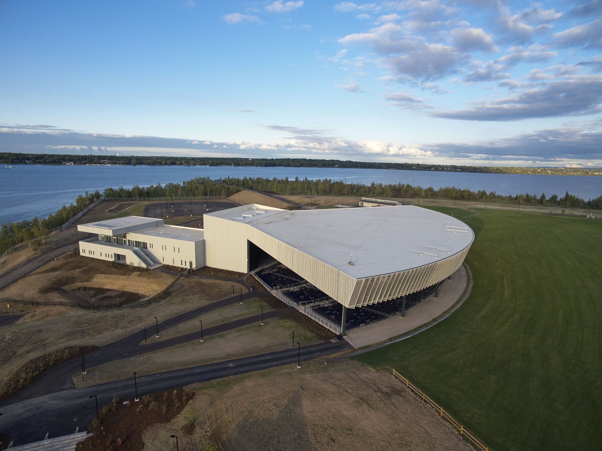 John P. Stopen Lakeview Amphitheater complete drone view