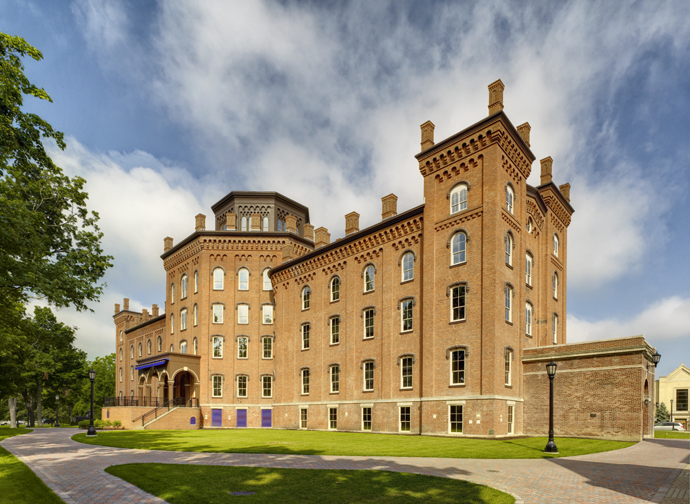 John P. Stopen Cowles Hall Elmira College Project church exterior