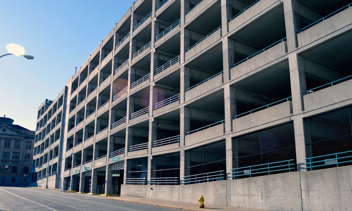 John P. Stopen Harrisson Street Parking Garage Project exterior completed