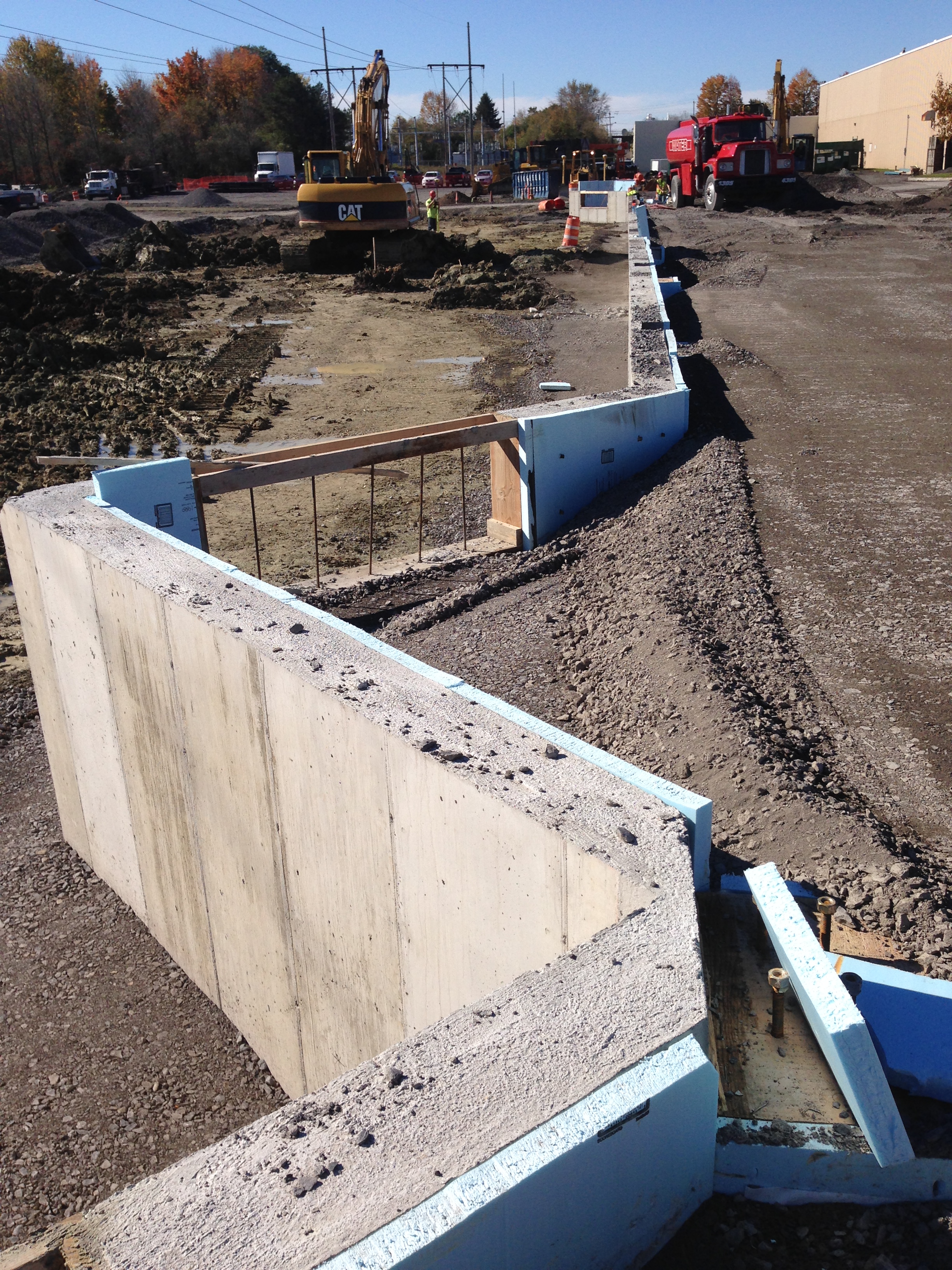 John P. Stopen Inficon Industrial Project retaining wall