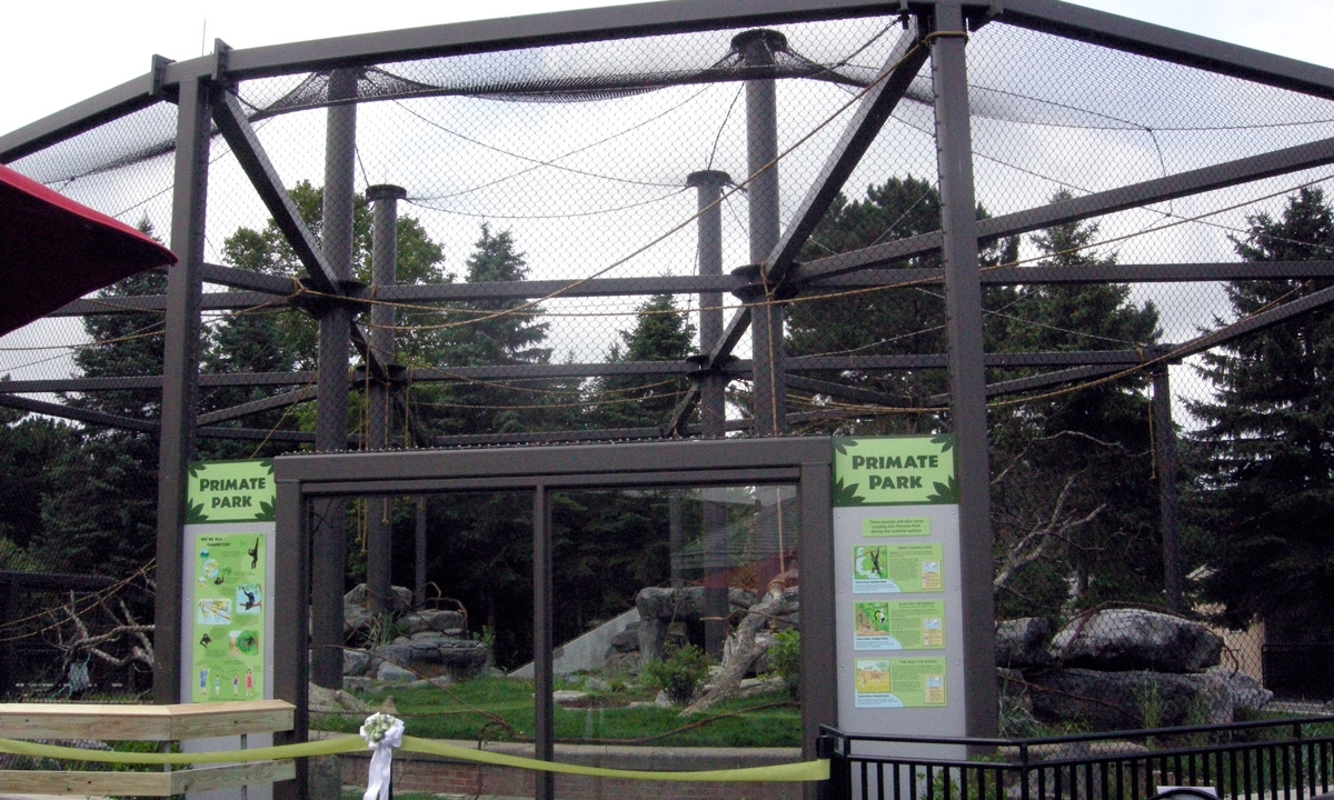 John P. Stopen Rosamond Gifford Zoo Renovation Project primate enclosure completed